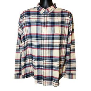 Penguin Button Down Pocket Long Sleeve Flannel Shirt‎ Men XL Plaid SOFT